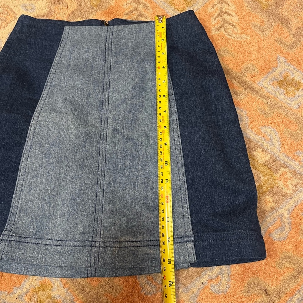 Free People Denim Panel Denim Skirt - Picture 10 of 10